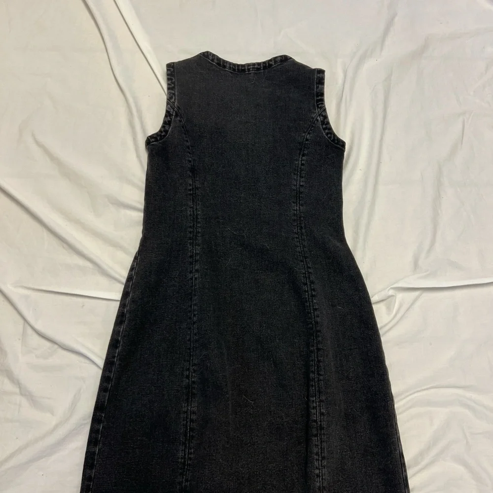 Abercrombie and finch Black Denim Button-Down Dress - Picture 6 of 7